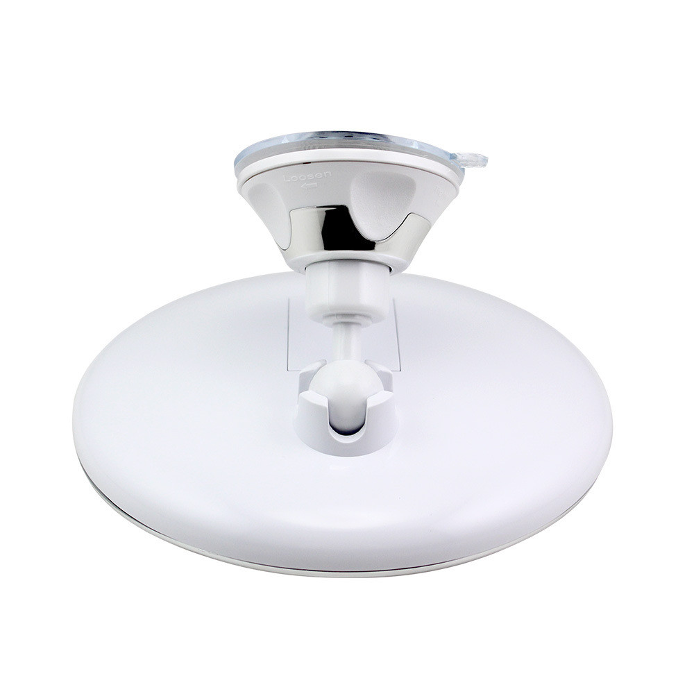 7英寸圆形10x放大led浴室吸盘镜360化妆镜旋转补光度led梳妆镜化