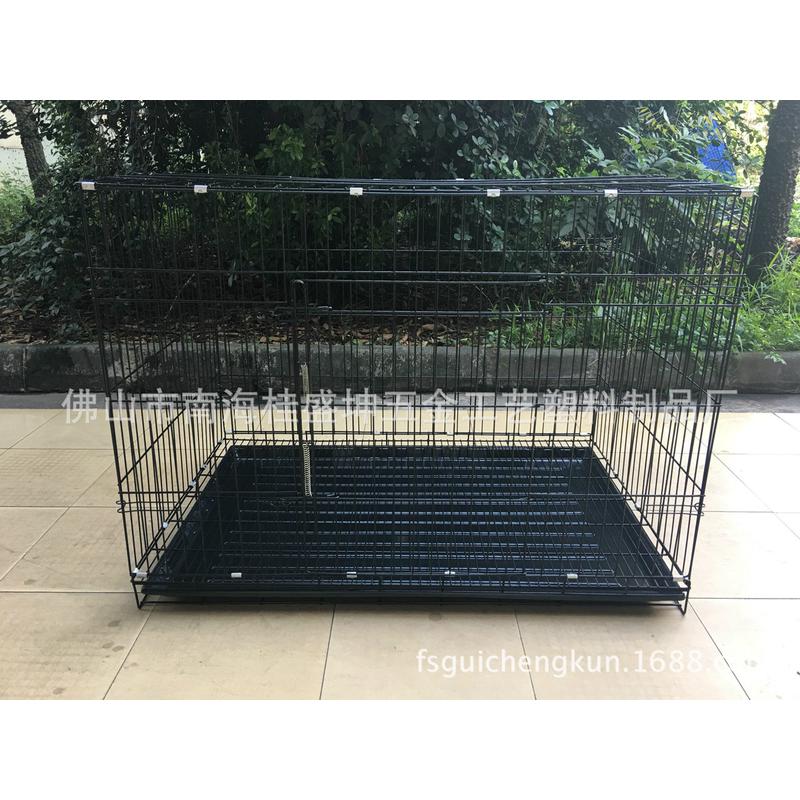 桂盛坤a408经济大号折叠狗笼塑料铁丝加厂家直销批发巨型犬底盘