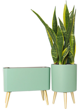 厂家批发z智能创意懒人花盆复古金属会报ins风家居警大号花盆租摆