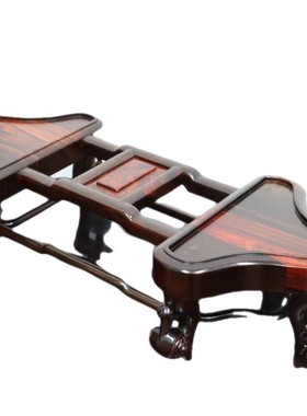 红木台屏座屏酸枝天然石画圆屏纯实木复古中堂高档圆形大红