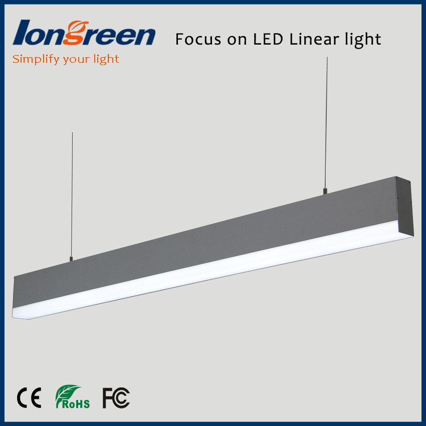 led办公吊线长条灯三面发光出光柔和防眩办公会议室可拼接造型灯