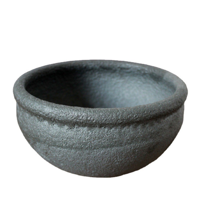 景德镇陶瓷器花盆创意乌龟缸无光黑色瓷盆碗莲荷金鱼缸缸水仙水培