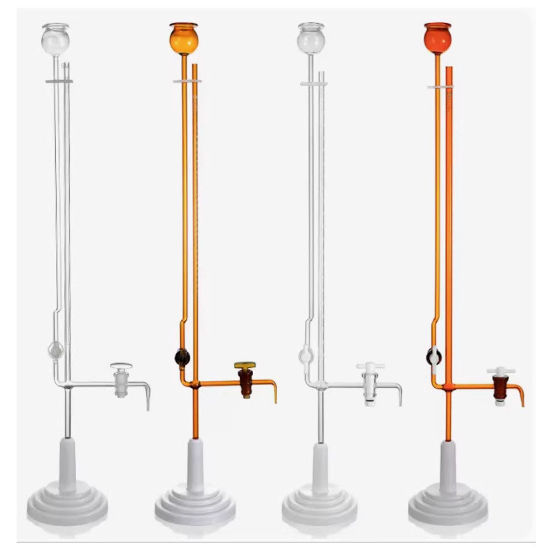 微量滴定管a级包检座式夹式四白色活塞氟棕色1/2/3/5/10ml优