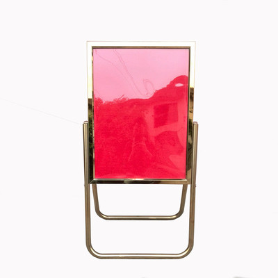 l脚折叠指示牌不锈钢告示牌导向牌钛广告牌水牌立式指引牌户外金