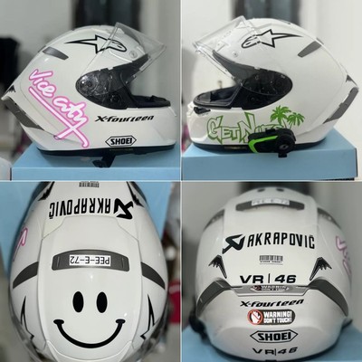 适用于ARAI贴纸RX7X头盔贴画头盔贴纸镜片字母贴画A星贴纸原创