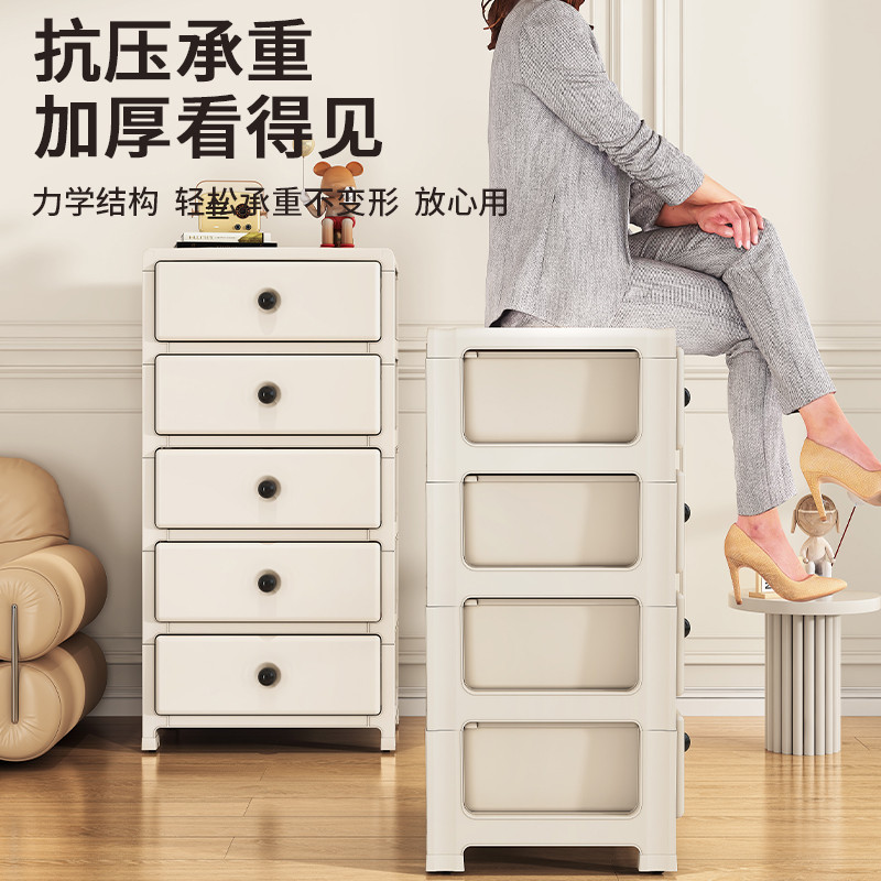 35CM加厚抽屉式收纳箱大容量加厚整理箱塑料多层玩具储物箱收纳柜