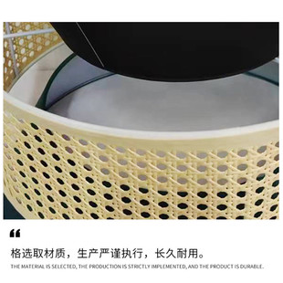 厂家批发台灯灯罩布艺卧室床头灯灯罩防尘藤编外壳落地灯pvc灯罩