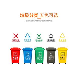63nsrong商用轮子大垃圾桶大号带厨房分类家用带盖户外环卫大垃圾