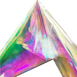 邦赛厂家直销幻彩pvc幻彩膜镭射红蓝膜彩虹炫彩膜手袋tpu幻彩光