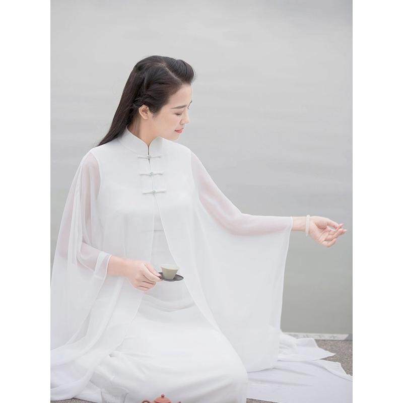 2023新款春夏中式中国风披风白色茶服禅服,女装/女士精品,连衣裙,淘宝优惠券,粉丝福利购,淘宝优惠卷