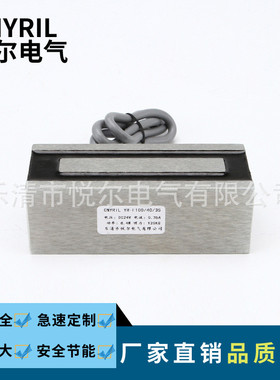 YR-F100/40/35长方形电磁铁直流DC12V/24V吸力120KG吸盘电磁铁