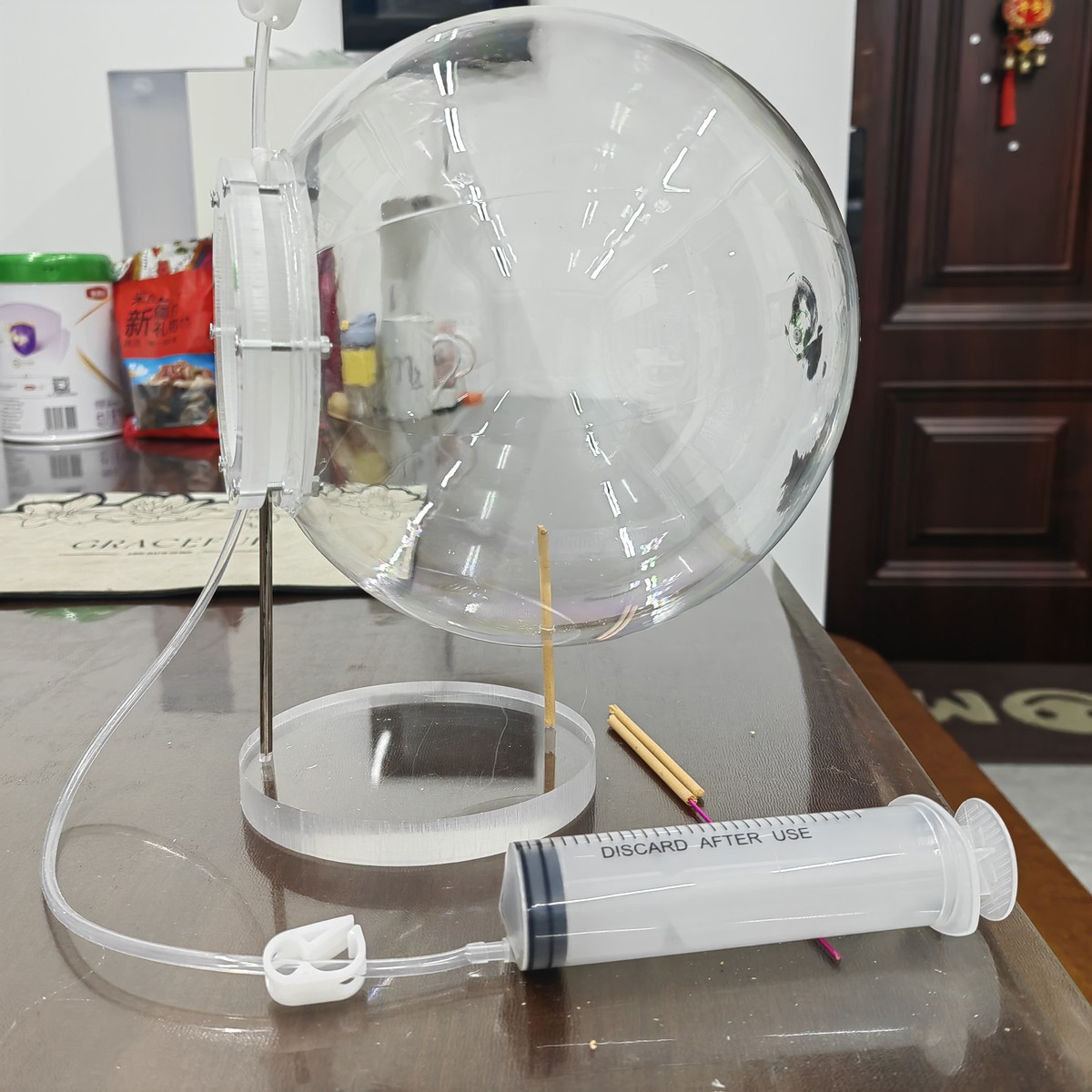 人体眼球模型，水透镜，凸透镜成像，视力矫正，近视眼远视眼