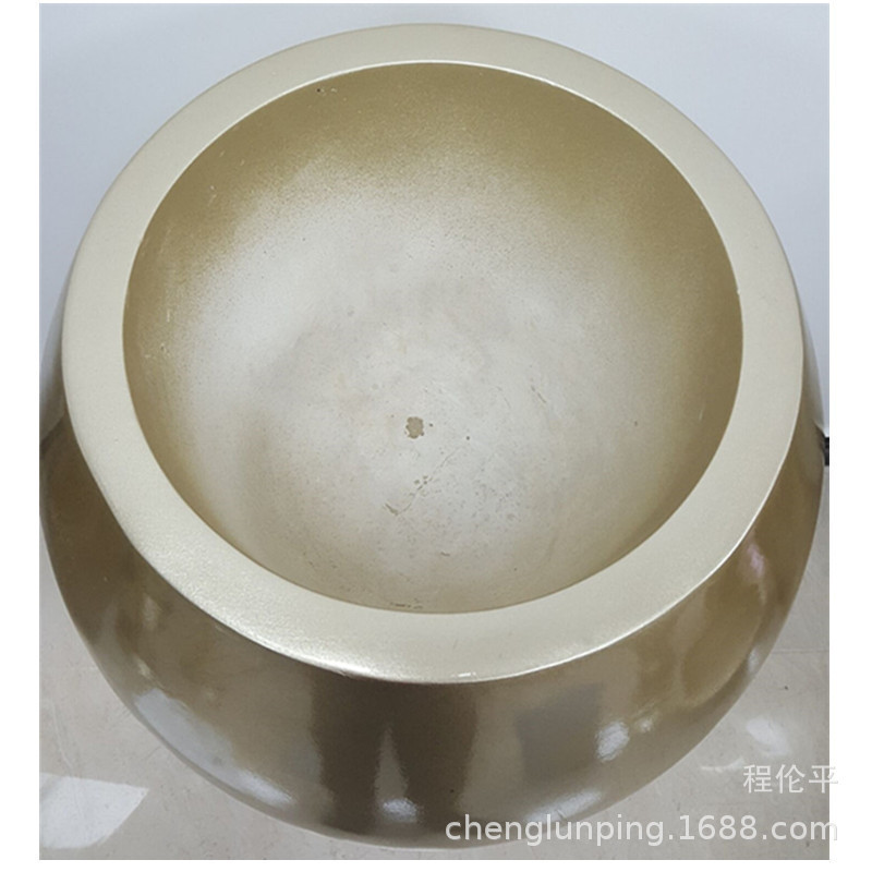 圆形大口径糖葫芦型腰身花盆酒店商场客厅工艺摆件落地玻璃钢花瓶