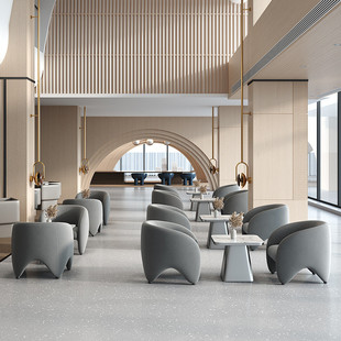 售楼部洽谈桌椅组合轻奢网红休息洽谈桌接待桌会所酒店大堂沙发