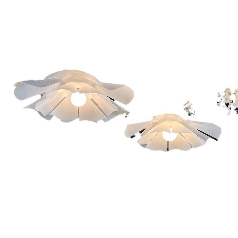 酒店吊灯吊顶仿真花新款酒店婚庆装饰灯批发亚克力奶白花朵吊灯