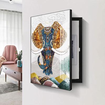 竖版电表箱装饰画现代简约电箱盒表电源总开关晶瓷画家居遮挡挂画