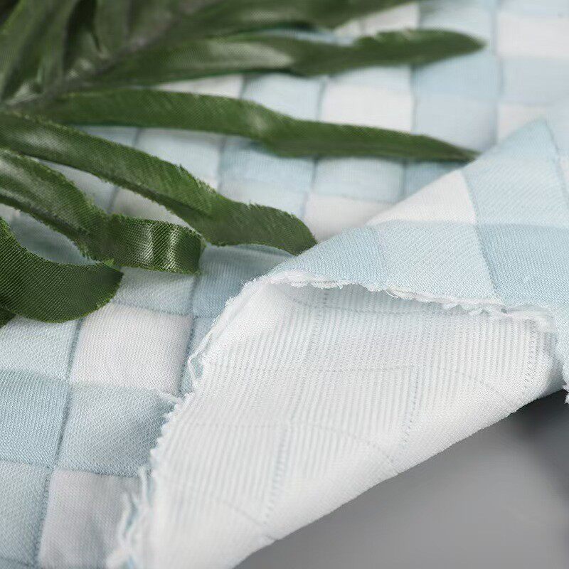 32s方格竹纤维棉布夹提花  被套婴童抱被保暖衣布料 现货直供,纺织面料/辅料/配套,棉麻面料,淘宝优惠券,粉丝福利购,淘宝优惠卷