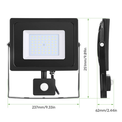 厂家人体感应led投光灯户外防水红外人体感应庭院壁灯路灯人体