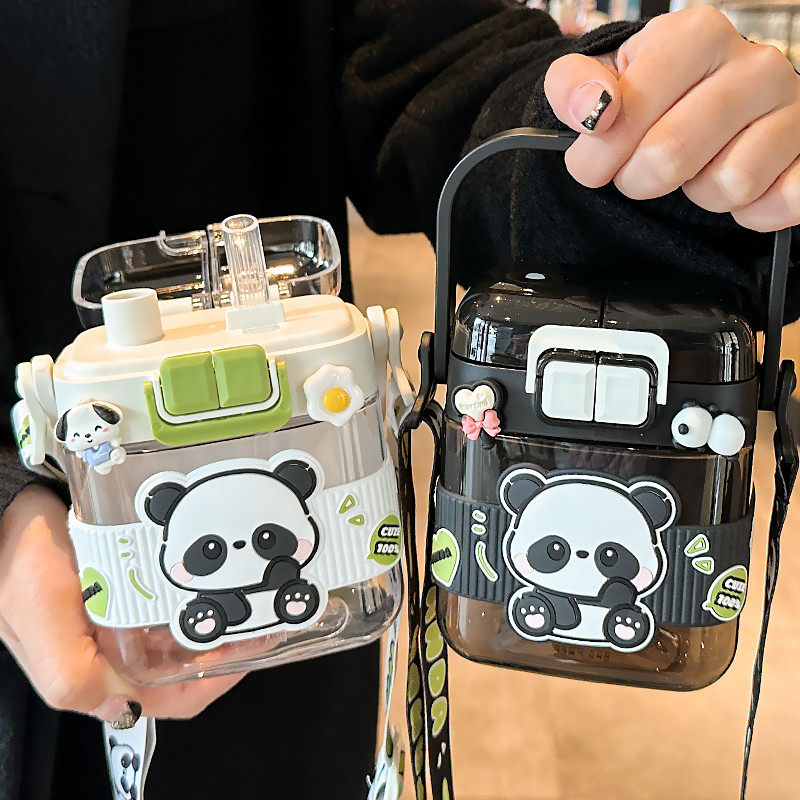 儿童水杯可爱女孩夏季吸管双饮口大容量水壶学生上学专用杯子便携,餐饮具,吸管杯,淘宝优惠券,粉丝福利购,淘宝优惠卷