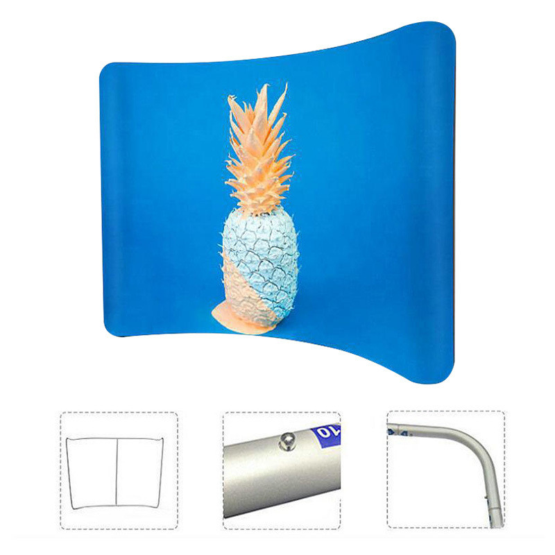 厂家铝合金展示架广告直播弧形会议背景墙宣传签到快幕秀广告牌