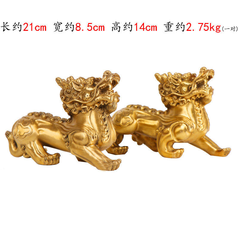 杨铜记 铜貔貅 家居开业摆件工艺礼品 双角貔貅 天路 天禄