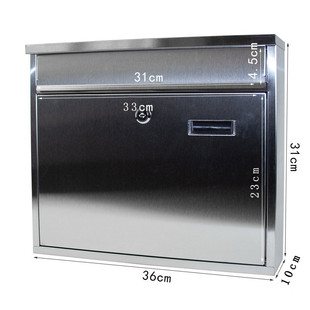【】方形不锈钢信箱壁挂式墙装信报箱邮购包装邮筒简约