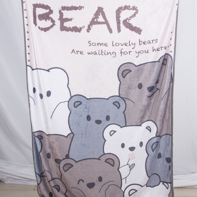 法兰绒毛毯定制印花加厚小双面绒毯子批发厂家数码印花