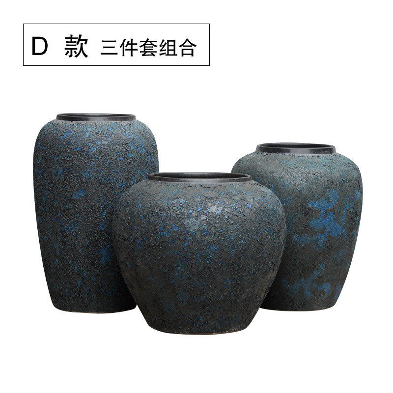 粗陶做旧土罐子复古陶瓷软装景德镇花盆坛子花瓶会所餐厅摆件手工,鲜花速递/花卉仿真/绿植园艺,花盆,淘宝优惠券,粉丝福利购,淘宝优惠卷