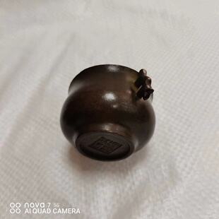 古董古玩批发仿狮头加厚古铜铜香炉怀旧客厅家用乡下收藏老物件