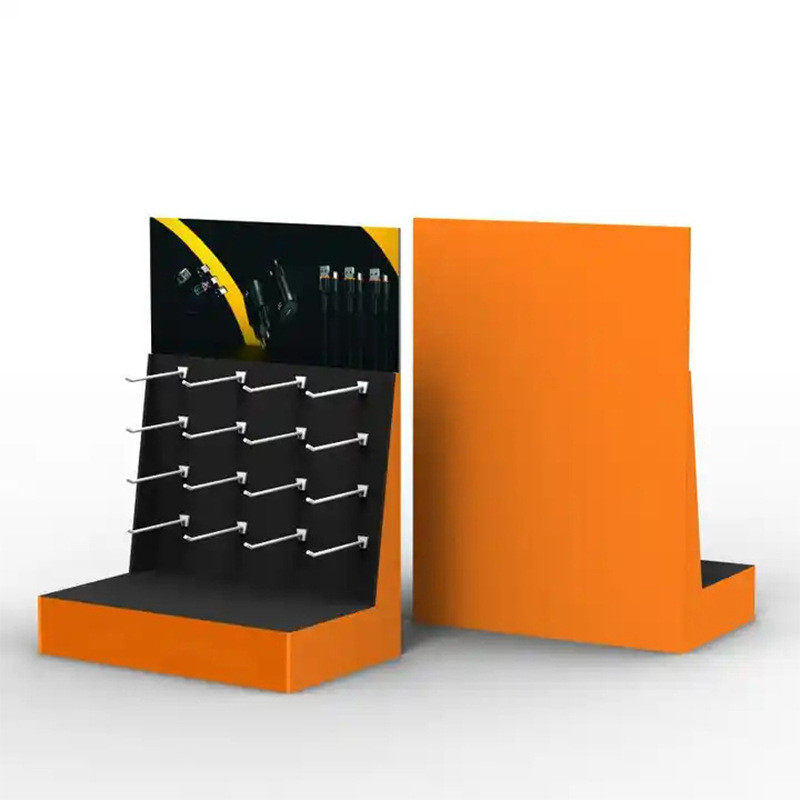 深圳利得尔工厂落地式挂钩纸陈列商超母婴用品纸货架pdq展示架盒