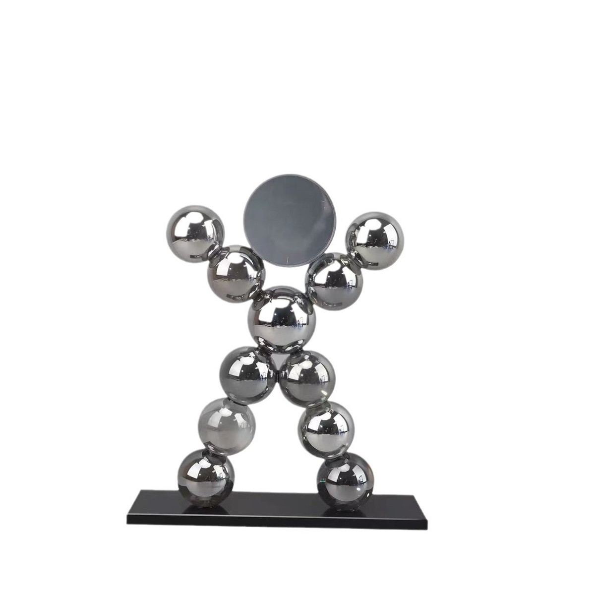 现代人物动力学机械抽象创意水晶摆件酒店会所样板间装饰品