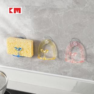 日本吸盘水槽沥水海绵收纳架厨房水池肥皂挂架沥水架置物架
