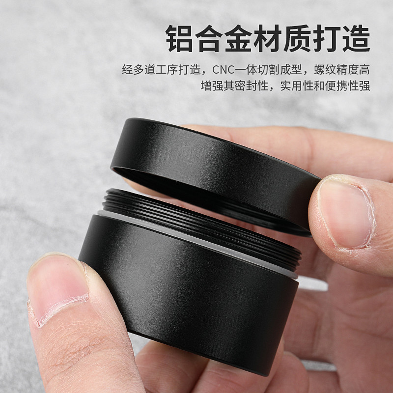 随身药盒密封防潮便携式药瓶分装药品收纳盒迷你小号药罐铝合金