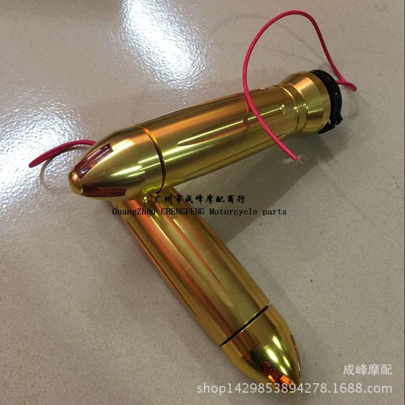 摩托车改装带灯手把配件带灯手把套新款铝合金手握装饰把套