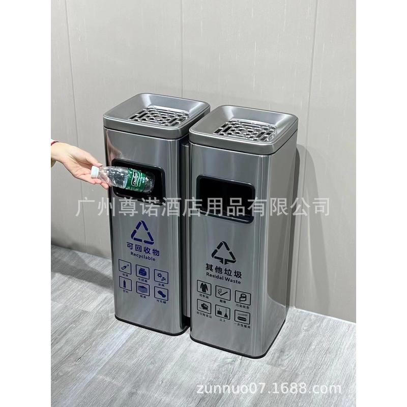 靠墙不锈钢垃圾桶酒店电梯口走廊长方形丽格烟灰吸烟区桶烟蒂桶