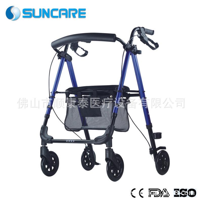 顺康泰热卖四轮铝合金步老年人购物代步车轻便助手推车买菜拉车批