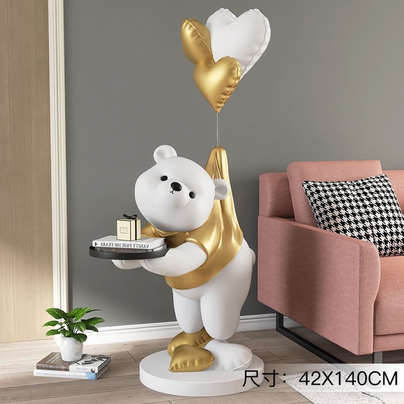 c犕3北极熊客厅大型落地摆件礼旁边轻奢高档乔迁新居电视柜