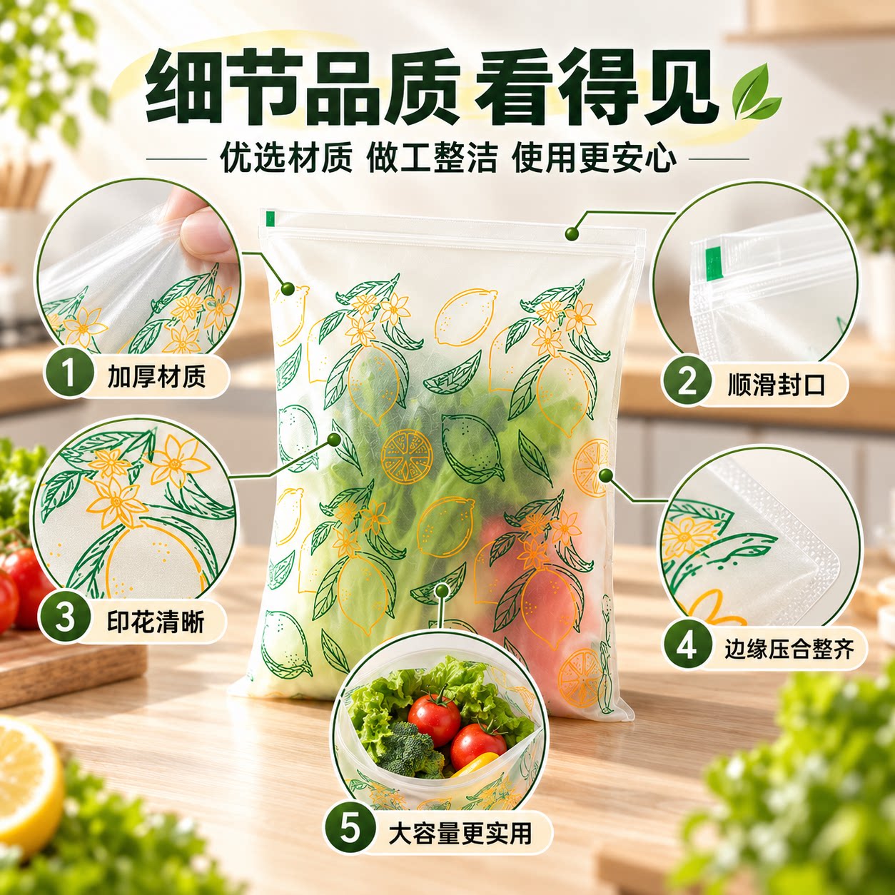 米糠抗菌保鲜袋蔬菜水果