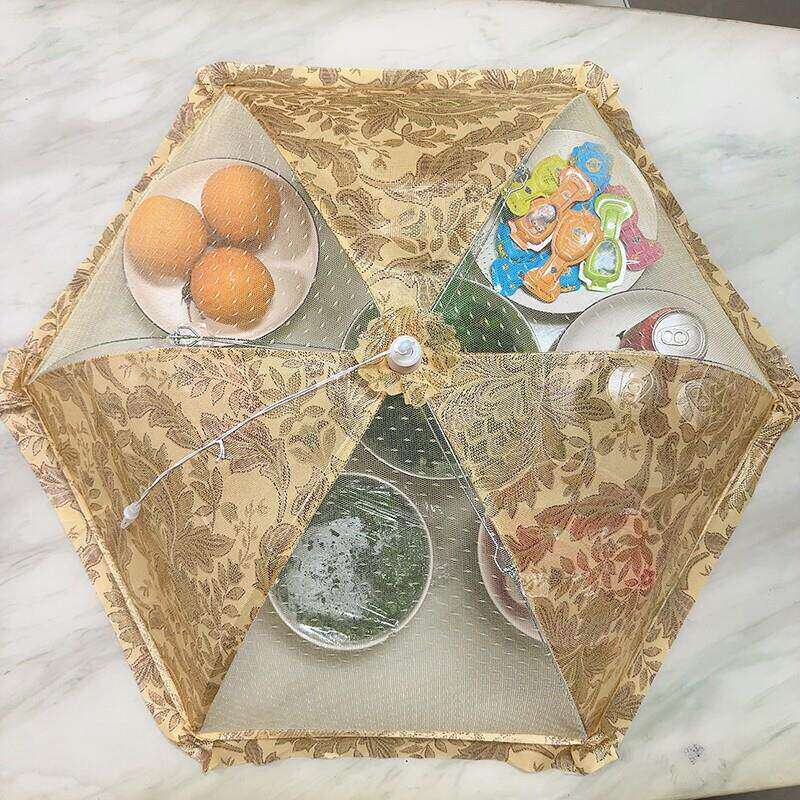 家用饭菜防尘防罩蝇罩子饭罩遮菜伞可折叠纱网拼接菜罩网纱防苍蝇
