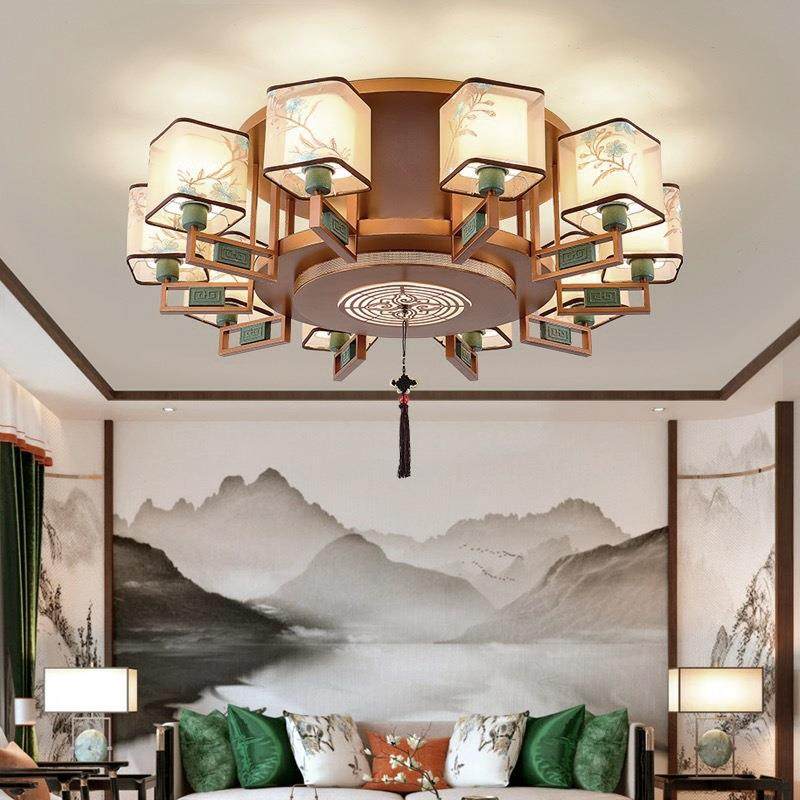 新中式客厅吸顶灯古典中国风刺绣卧室餐厅大厅主灯别墅中山灯具,乐器/吉他/钢琴/配件,其它乐器配件,淘宝优惠券,粉丝福利购,淘宝优惠卷