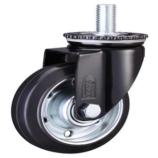 厚德脚轮厚德万向轮定向轮带刹车轮双轴承橡胶轮子推车转向轱辘