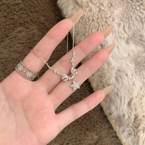 《西柚氧》星星流苏吊坠项链女轻奢高级吊坠锁骨链送女友礼物