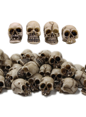 亚马逊侏儒微缩小骷髅套装万圣节装饰鬼节氛围摆件花盆铺面石骷髅