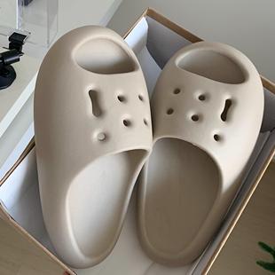 细细条 小众个性时尚厚底凉拖鞋男女外穿居家踩屎感eva防滑洞洞鞋