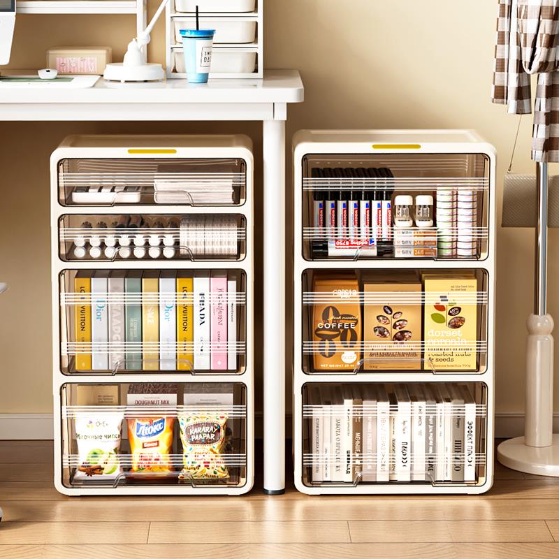 抽屉式收纳柜桌下文件柜办公室桌面文具收纳盒多层储物塑料置物柜