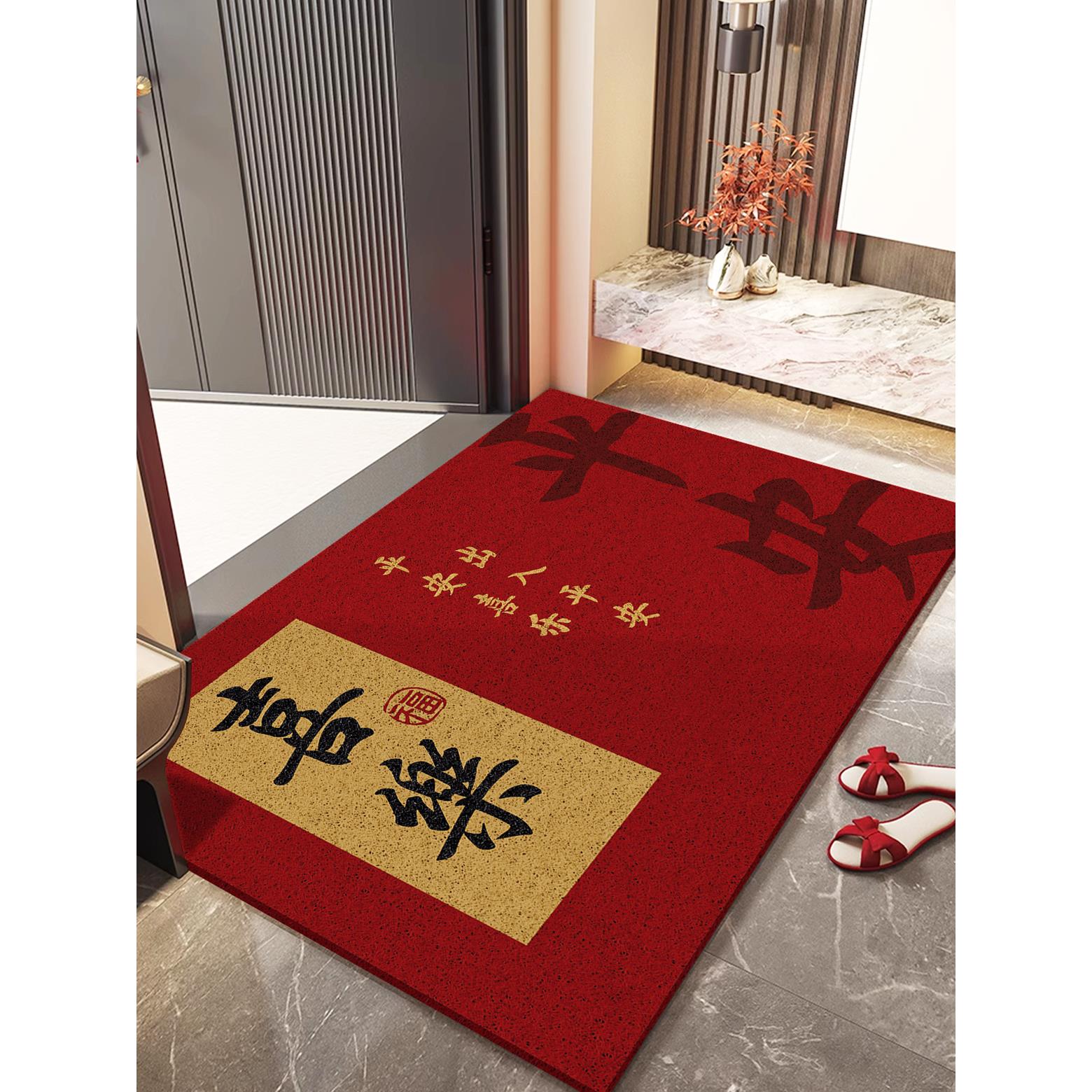 新款入户地垫进门垫门口刮泥除尘蹭脚垫子加厚丝圈可裁剪入门地毯