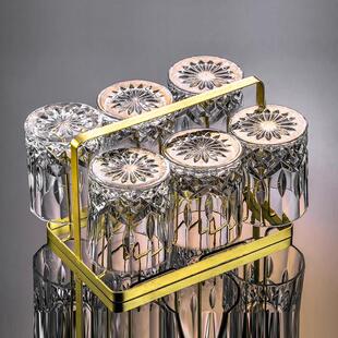 威士忌酒杯洋酒杯子水晶玻璃创意家用啤酒高档杯架酒具组合套装