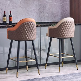 吧台椅子现代简约高脚凳轻奢酒吧前台接待吧椅酒吧餐厅岛台椅家用