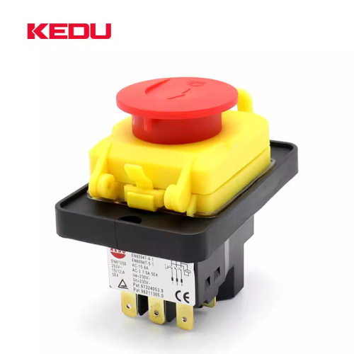 KEDU科都 KJD18电磁开关400V欠压停电保护园林工具用急停按钮开关