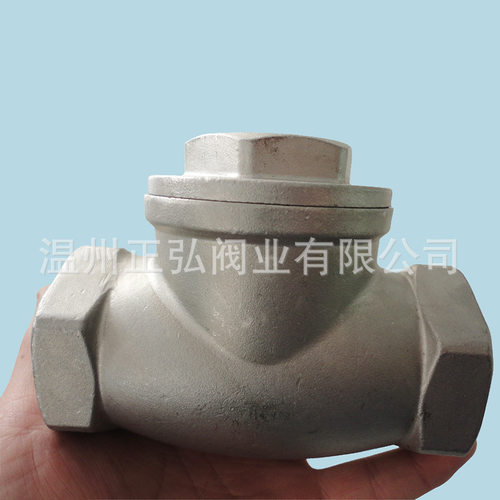 304不锈钢卧式止回阀 1.5寸内丝旋启式止回阀CF8M  1000WOG阀门